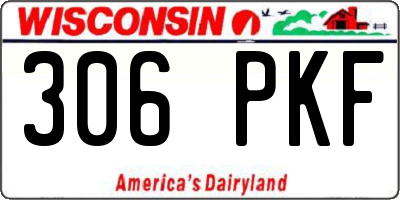 WI license plate 306PKF