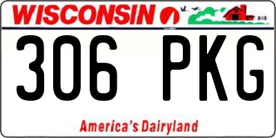 WI license plate 306PKG
