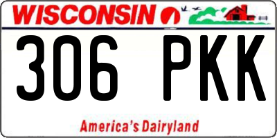 WI license plate 306PKK