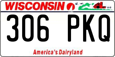 WI license plate 306PKQ