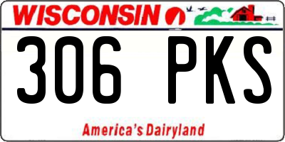 WI license plate 306PKS