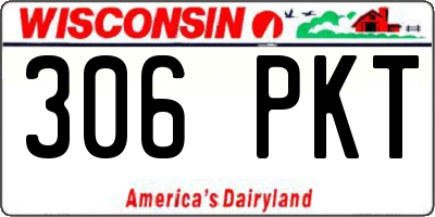 WI license plate 306PKT