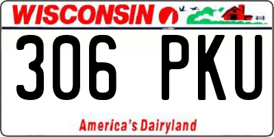 WI license plate 306PKU
