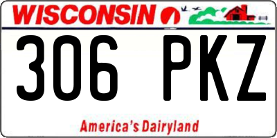 WI license plate 306PKZ