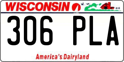 WI license plate 306PLA