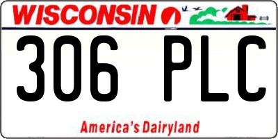 WI license plate 306PLC