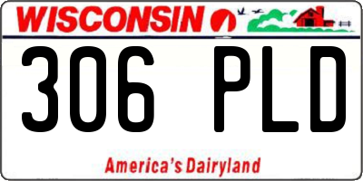 WI license plate 306PLD