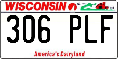 WI license plate 306PLF
