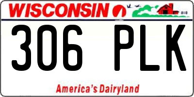WI license plate 306PLK