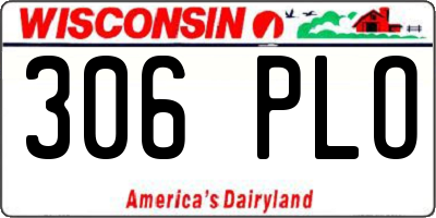WI license plate 306PLO