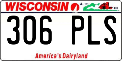 WI license plate 306PLS