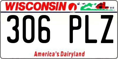 WI license plate 306PLZ