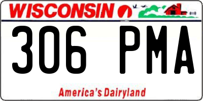 WI license plate 306PMA