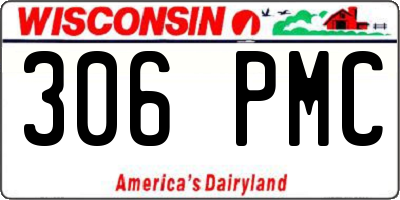 WI license plate 306PMC