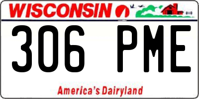 WI license plate 306PME