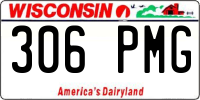 WI license plate 306PMG