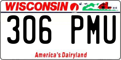 WI license plate 306PMU