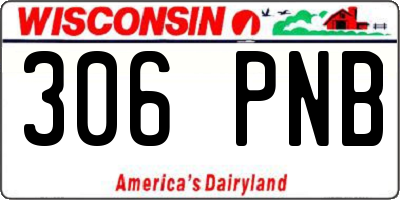 WI license plate 306PNB