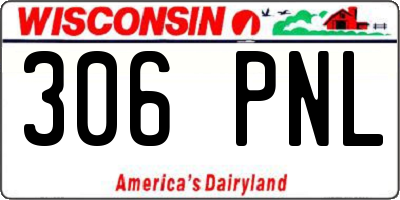 WI license plate 306PNL