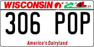 WI license plate 306POP