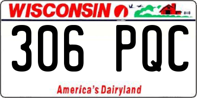 WI license plate 306PQC