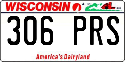 WI license plate 306PRS