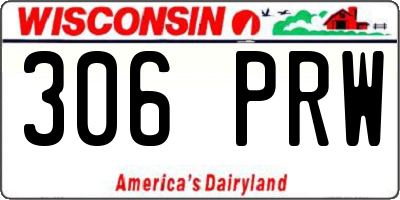 WI license plate 306PRW