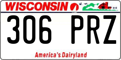 WI license plate 306PRZ