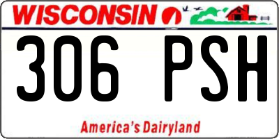 WI license plate 306PSH