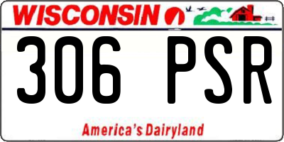 WI license plate 306PSR