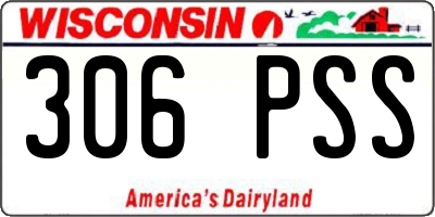 WI license plate 306PSS