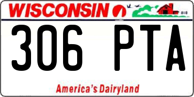 WI license plate 306PTA