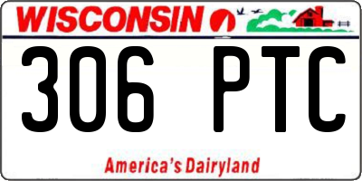 WI license plate 306PTC