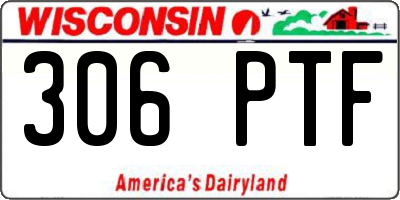 WI license plate 306PTF