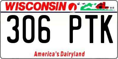 WI license plate 306PTK