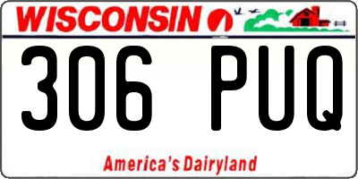 WI license plate 306PUQ