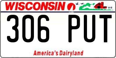 WI license plate 306PUT