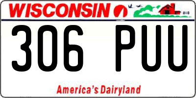 WI license plate 306PUU