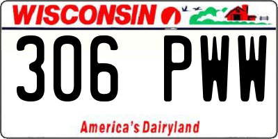 WI license plate 306PWW