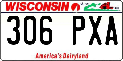 WI license plate 306PXA