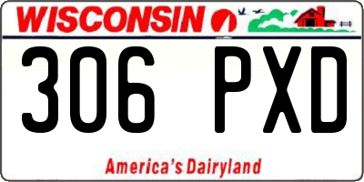 WI license plate 306PXD