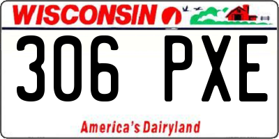 WI license plate 306PXE