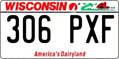 WI license plate 306PXF