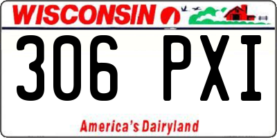 WI license plate 306PXI