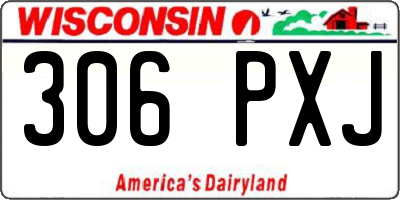 WI license plate 306PXJ
