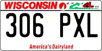 WI license plate 306PXL