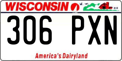 WI license plate 306PXN