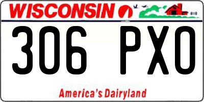 WI license plate 306PXO