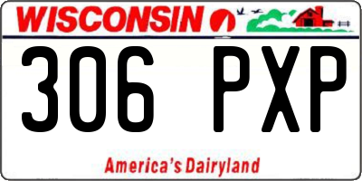 WI license plate 306PXP