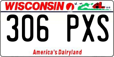 WI license plate 306PXS